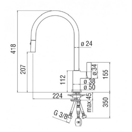 Nobili FL96137BM Serie Flag - Miscelatore...