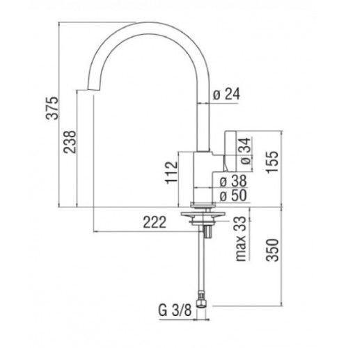 Nobili FL96113CR Serie Flag - Miscelatore...