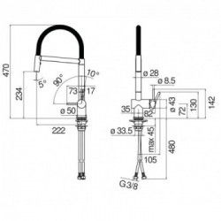 Nobili BR00300CR Serie Live - Miscelatore Cucina, Monocomando, Bocca Girevole, Finitura Cromo