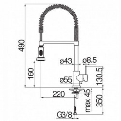 Nobili LV00300/3CR Serie Live - Miscelatore Cucina, Monocomando, Bocca Girevole, Finitura Cromo