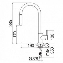 Nobili LV00137/1CR Serie Live - Miscelatore Cucina, Monocomando, Doccetta Estraibile, Finitura Cromo
