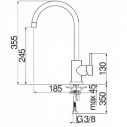 Nobili LV00133CR Serie Live - Miscelatore Cucina, Monocomando, Bocca Girevole, Finitura Cromo
