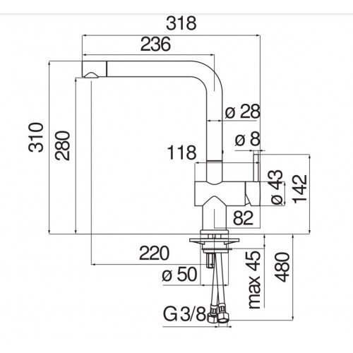 Nobili LV00113BM Serie Live - Miscelatore...