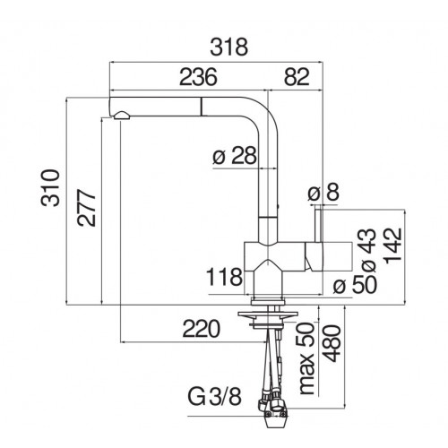 Nobili LV00117/1NBBM Serie Live - Miscelatore...
