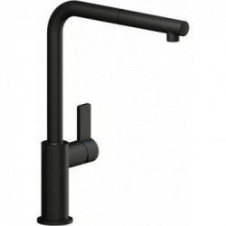 Nobili FL96127BM Serie Flag - Miscelatore Cucina, Monocomando, Doccetta Estraibile, Bocca Girevole, Finitura Nero