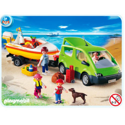 Playmobil Coche Familiar con Lancha