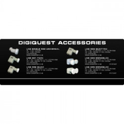 Digiquest LNB 402 Quad convertitori abbassatore di frequenza Low Noise Block (LNB) 10,7 - 12,75 GHz Grigio, Bianco