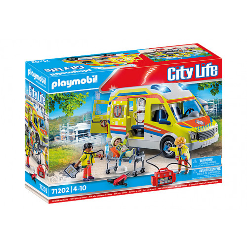 Playmobil City Life Rettungswagen mit Licht &...