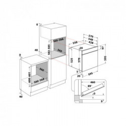 Whirlpool OMSR58RU0SX 71 L A+ Acciaio inossidabile