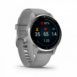 Garmin Venu 2 Plus GPS 3,3 cm (1.3") AMOLED 43 mm Grigio, Argento GPS (satellitare)