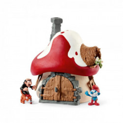 schleich The Smurfs Smurf house with 2 figurines