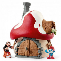 schleich The Smurfs Smurf house with 2 figurines
