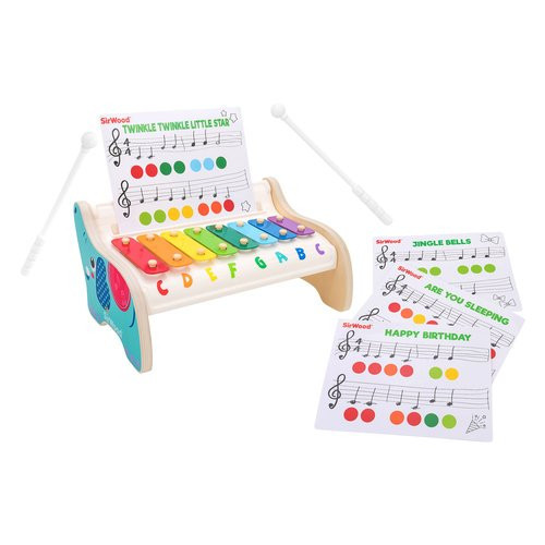 39957 Xilofono Elefante c/3 schede Legno