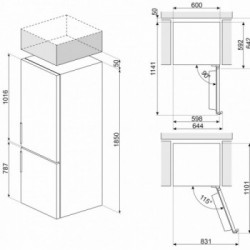Smeg FC18WDNE frigorifero con congelatore Libera installazione 300 L E Bianco