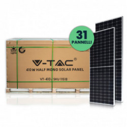 Bancale 13kW (12.71 kW) con 31 Pannelli Solari Fotovoltaici Monocristallini 410W 1722*1134*35mm (SKU 11518)