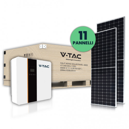 KIT Fotovoltaico 5kW con 11 Pannelli Solari...