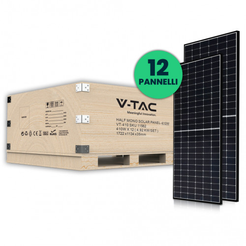 Set 5kW (4.92 kW) con 12 Pannelli Solari...