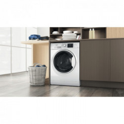 Hotpoint NDB 10736 WA IT lavasciuga Libera installazione Caricamento frontale Bianco D