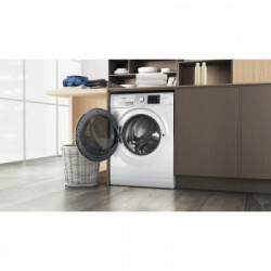 Hotpoint NDB 10736 WA IT lavasciuga Libera installazione Caricamento frontale Bianco D