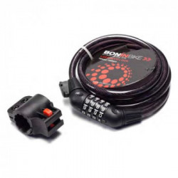 Lucchetto bici Bonin ILL304 Spirale con Combinazione 4 Dischi Nero