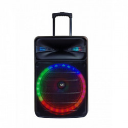 New Majestic Party Speaker A Trolley Bluetooth Con Luci LED, Ingressi USB/MicroSD/AUX/Mic, Telecomando E Microfono Con Filo In