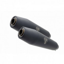 Scarico GPR Yamaha Tt 600 R 1998/04 - Tt 600 E Coppia di silenziatori Omologati senza Raccordo Deeptone Black Cafè Racer