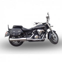 Scarico GPR Yamaha Xvs 1300 Midnight Star 2006/14 Scarico Omologato Catalizzato Inox Oval Bomb