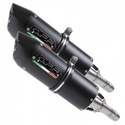 Scarico GPR Yamaha Fjr 1300 2006/16 Coppia Scarichi Omologati catalizzati con Raccordo Furore Nero