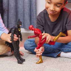 DC Comics , The Flash, Personaggio di Flash da 30 cm, Personaggio 30 cm con decorazioni originali del film The Flash e 11 punti