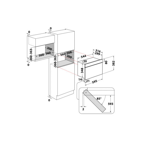 Whirlpool MBNA920X Da incasso Microonde con...