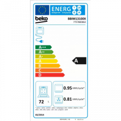 Beko BBIM13100X 72 L 2600 W A Nero