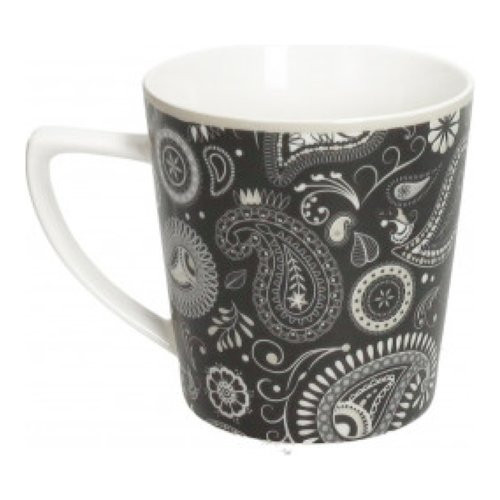 Tazza mug Brandani 52837 SHANTI Nero decorato