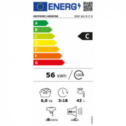 Hotpoint RSSF 624 W IT N lavatrice Caricamento frontale 6 kg 1200 Giri/min C Bianco