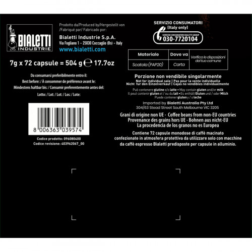 Bialetti Napoli Capsule caffè Tostatura scura...