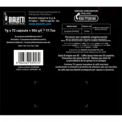 Bialetti Napoli Capsule caffè Tostatura scura 72 pz