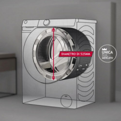 Hoover H-WASH 700 H7W449AMBC-S lavatrice Caricamento frontale 9 kg 1400 Giri/min A Bianco