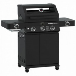 Rösle Videro PRO G3-S Vario+ - Barbecue a Gas, 30 mbar, 3 Bruciatori + 2 Bruciatori Laterali, Modello 25570 IN OMAGGIO