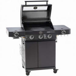 Rösle Videro PRO G3-S Vario+ - Barbecue a Gas, 30 mbar, 3 Bruciatori + 2 Bruciatori Laterali, Modello 25570 IN OMAGGIO