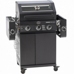 Rösle Videro PRO G3-S Vario+ - Barbecue a Gas, 30 mbar, 3 Bruciatori + 2 Bruciatori Laterali, Modello 25570 IN OMAGGIO