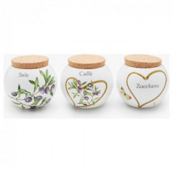 Set barattoli Ceramiche Viva 106T0809 FRANTOIO Tris Barattoli S-Z-C c/