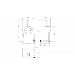 Last Stock - PIZZA MIA, FORNO A LEGNA ISCHIA 80X60 ANTRACITE