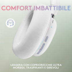 Logitech G G735 Auricolare Con cavo e senza cavo A Padiglione Giocare Bluetooth Bianco