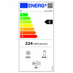 LG GSLV91MBAC Frigorifero Side-by-Side, Classe C, 635L, Wi-Fi, No allaccio, UVnano, Acciaio