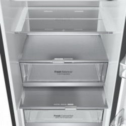 LG GBB72BM9DQ Frigorifero combinato, Classe D, 387L, Wi-Fi, Wine Rack, Vetro bianco satin