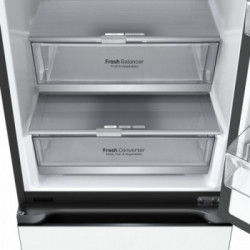 LG GBB72BM9DQ Frigorifero combinato, Classe D, 387L, Wi-Fi, Wine Rack, Vetro bianco satin