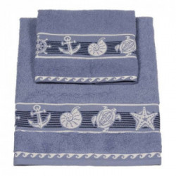 Set asciugamani Bi. Em Coppiola spugna 1+1scat.cristal MARINE