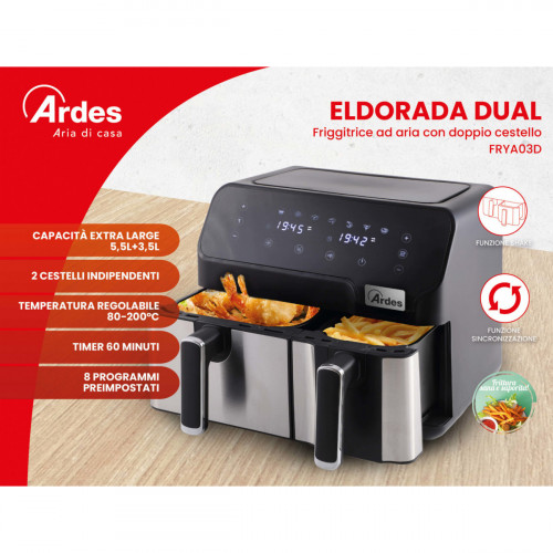 Ardes ARFRYA03D friggitrice Doppia 9 L...