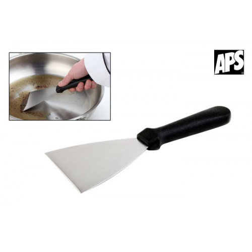 SPATOLA TRIANG.PIZZA INOX M/CO NERO CM.12