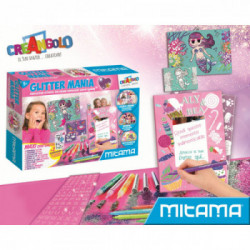 Mitama Laboratorio Glitter Mania con pennarelli e 1000 accessori kit di disegno di moda per bambini