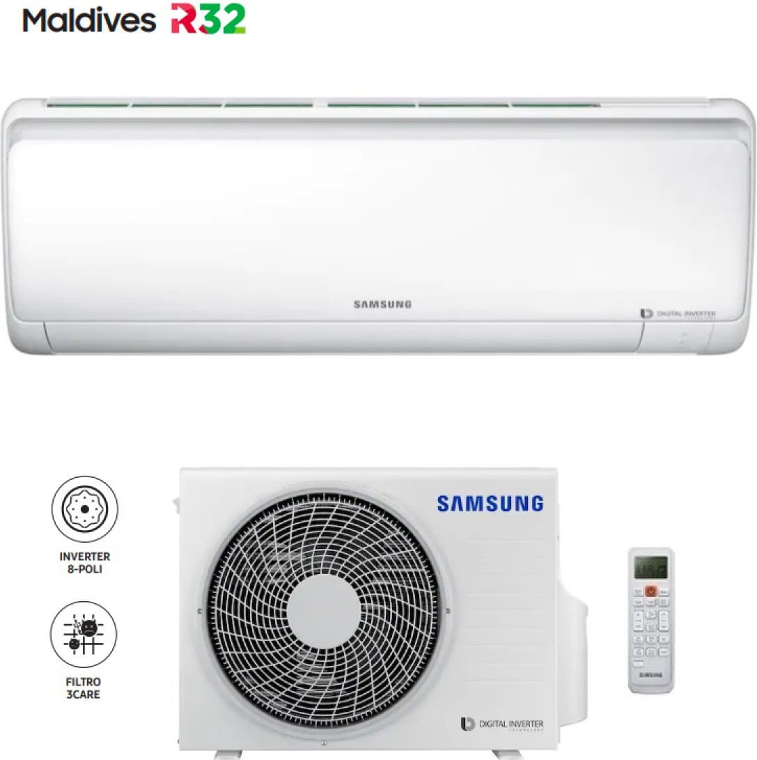 Samsung F-AR09MLD Maldives - Kit Clima AR09RXFPEWQXEU + AR09RXFPEWQNEU, 9000 btu, R32, A++...
